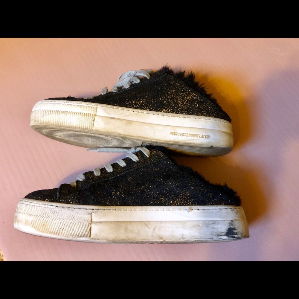 p448 Clara Faux Fur Lined platform slide sneakers - Picture 8 of 12